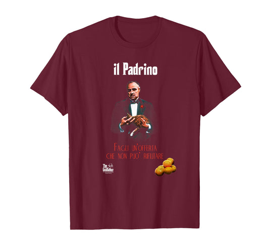 Ripple Junction The Godfather Italian Poster T-Shirt - Men's Black Classic Fit Short Sleeve Novelty T-Shirt - Size S