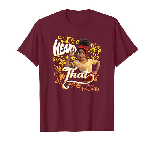 Disney Encanto Dolores I Heard That Portrait T-Shirt Small