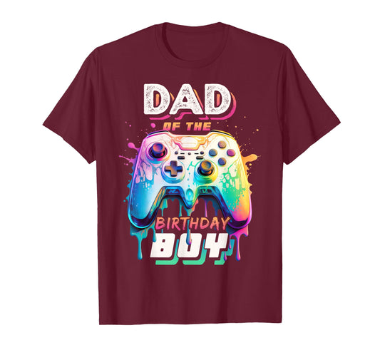 Dad of the Birthday Boy Matching Video Game Birthday Party T-Shirt