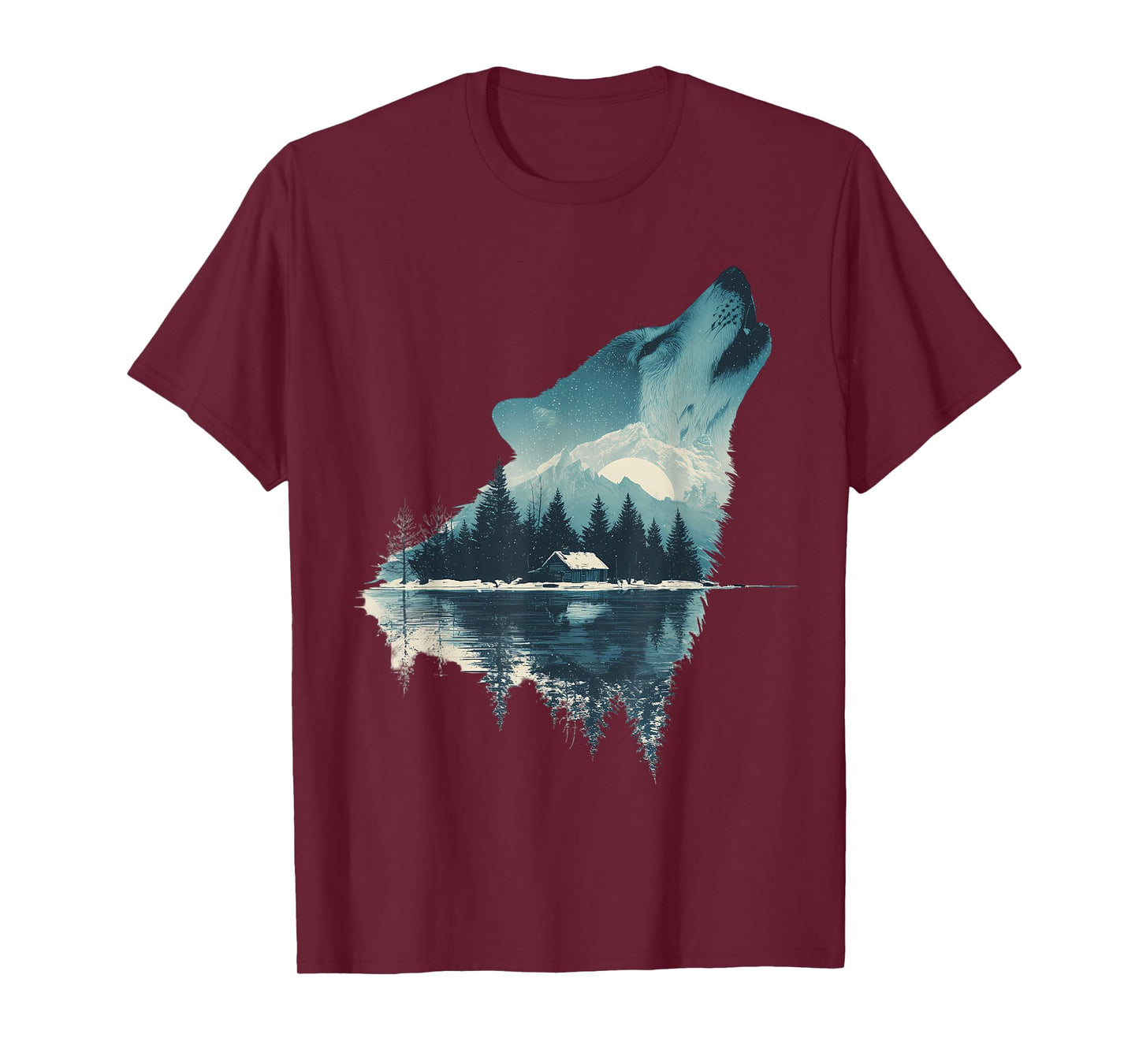 Wolf Animal Face Art Graphic Wildlife Colorful Wolf Lover T-Shirt