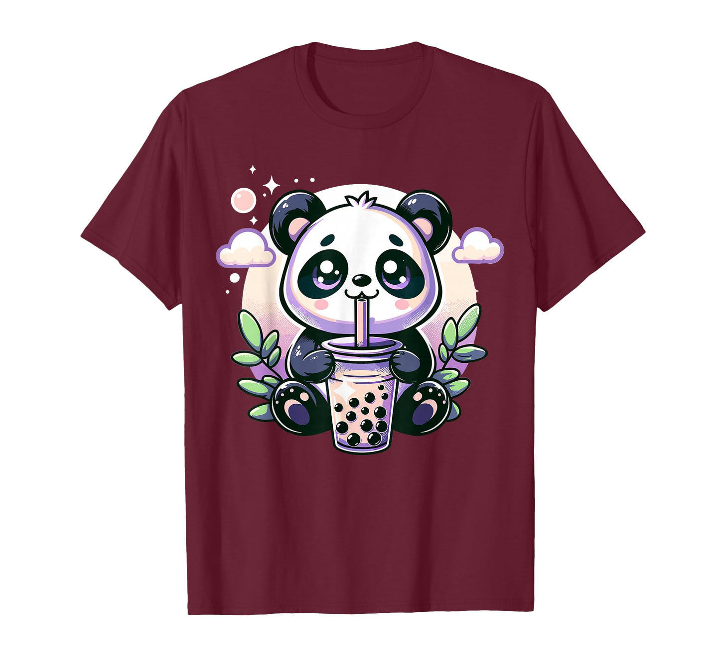 Kawaii Panda Anime Boba Drink Bubble Tea Kids Teen Girl Boy T-Shirt