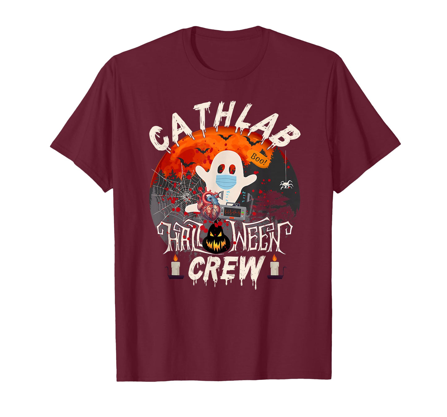 Spooky Cath Lab Boo Crew Cath Lab Halloween Matching T-Shirt