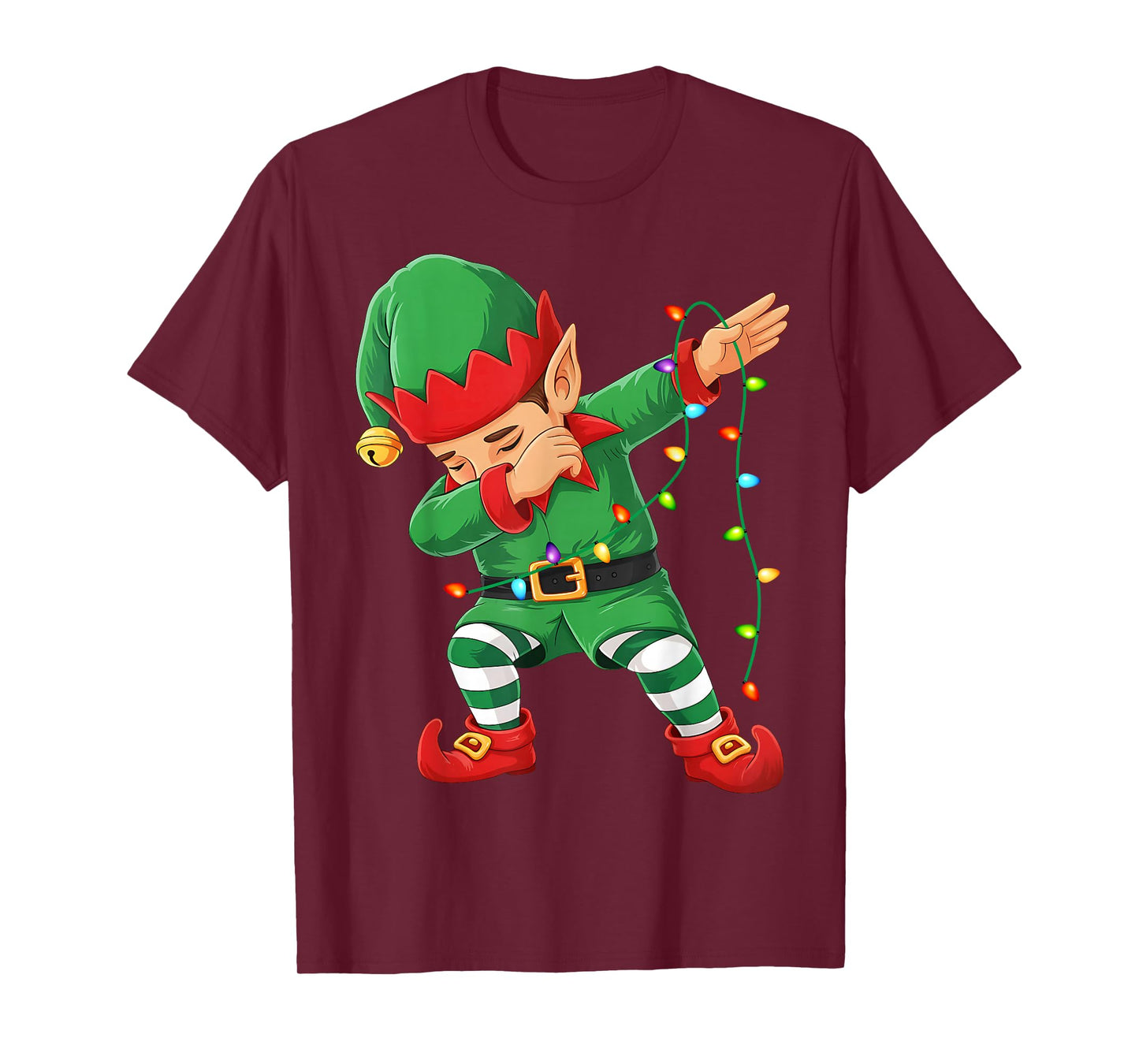 Dabbing Elf Squad Christmas Matching Family Men Boy Kids Elf T-Shirt