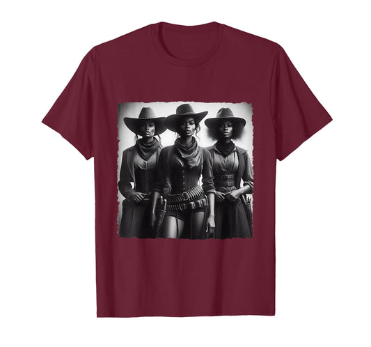 Melanin Cowgirls Black History African Cowgirl Swag T-Shirt