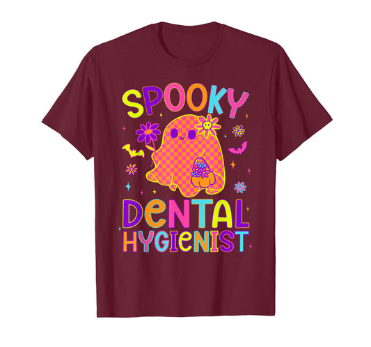 Spooky Dental Hygienist Halloween Dental Hygiene Preppy T-Shirt