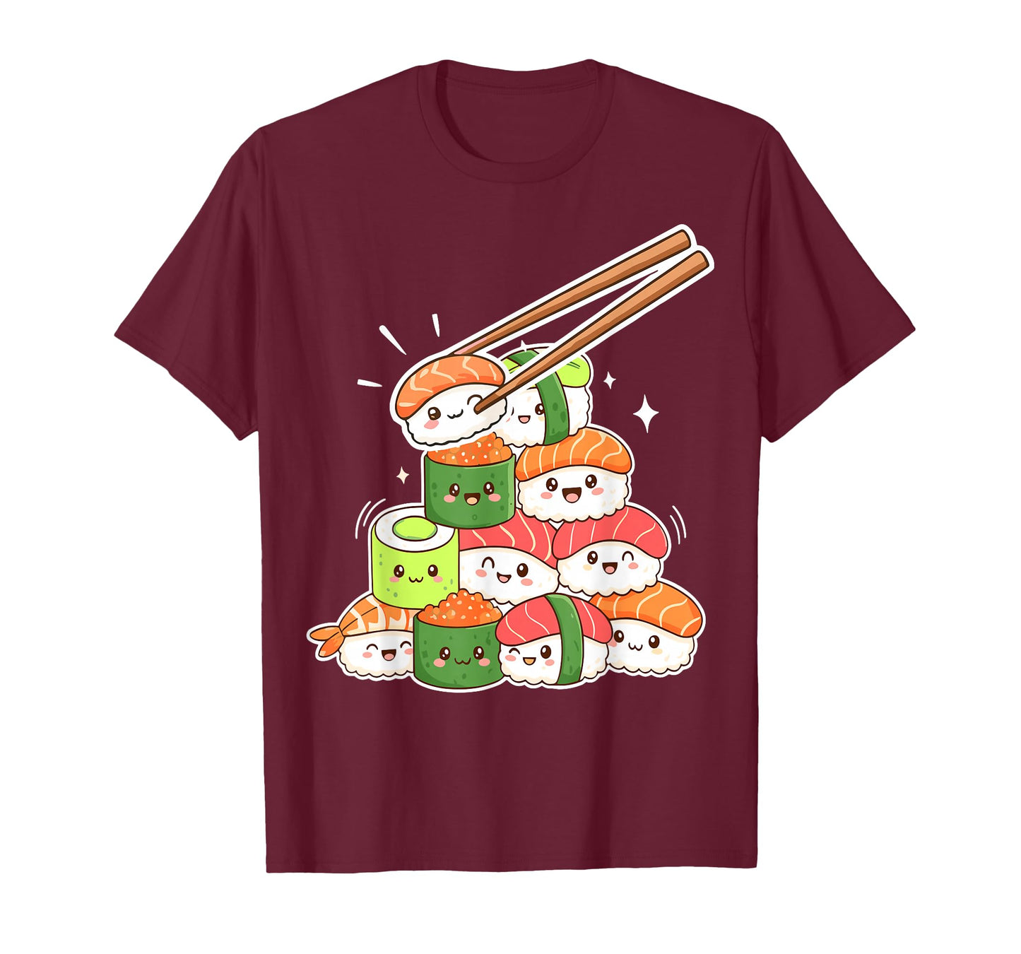 Kawaii Sushi Anime Cute Japanese Food T-Shirt