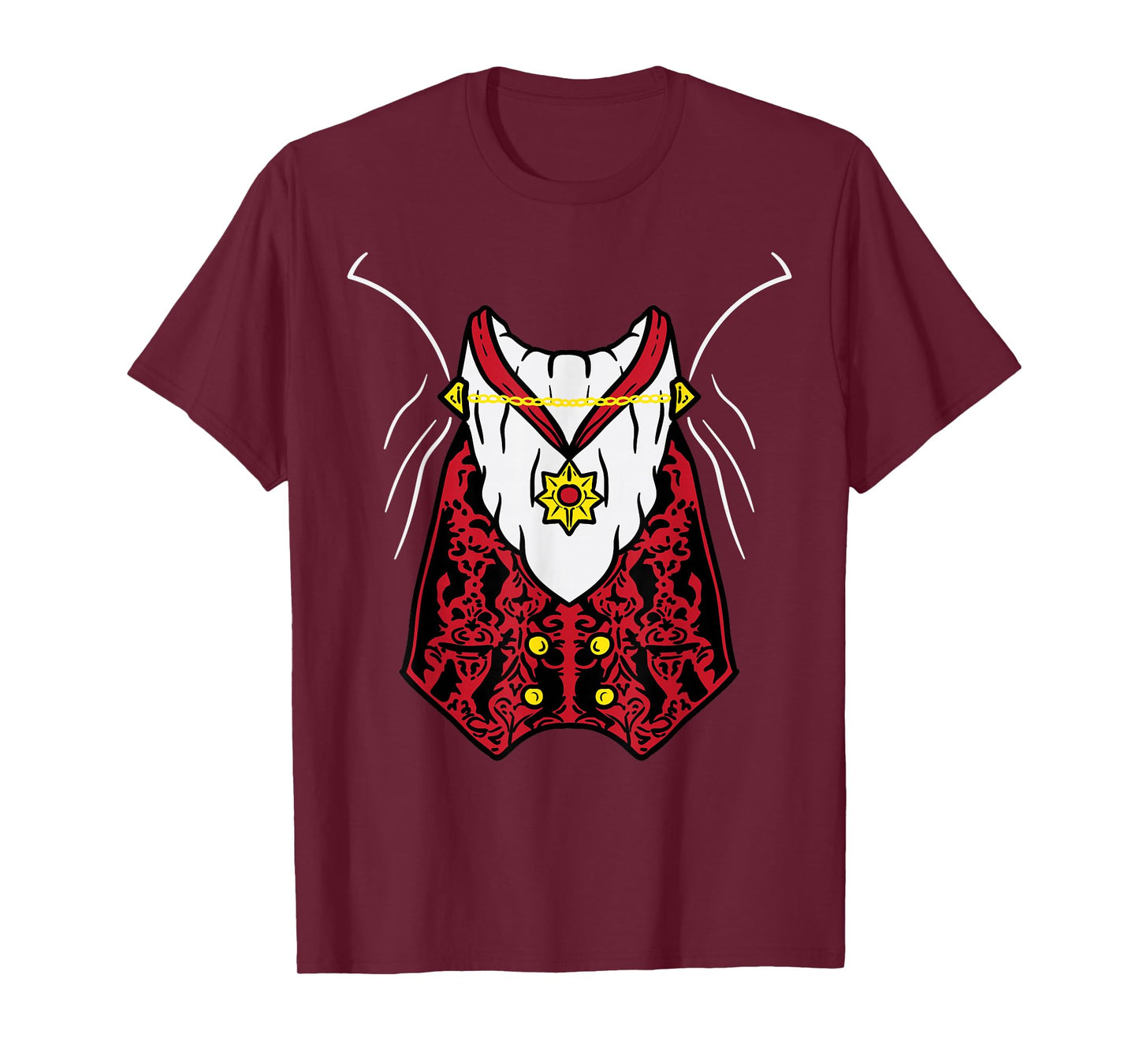 Dracula Vampire Uniform DIY Easy Lazy Halloween Costume T-Shirt