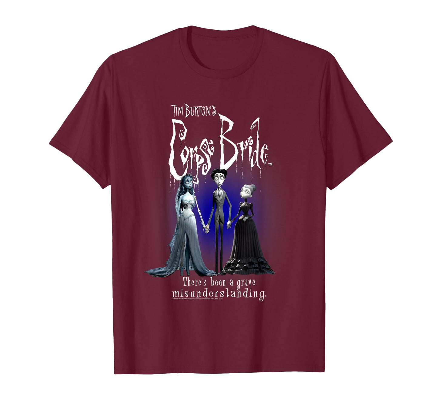 Corpse Bride Emily Victor Victoria Portrait Movie T-Shirt