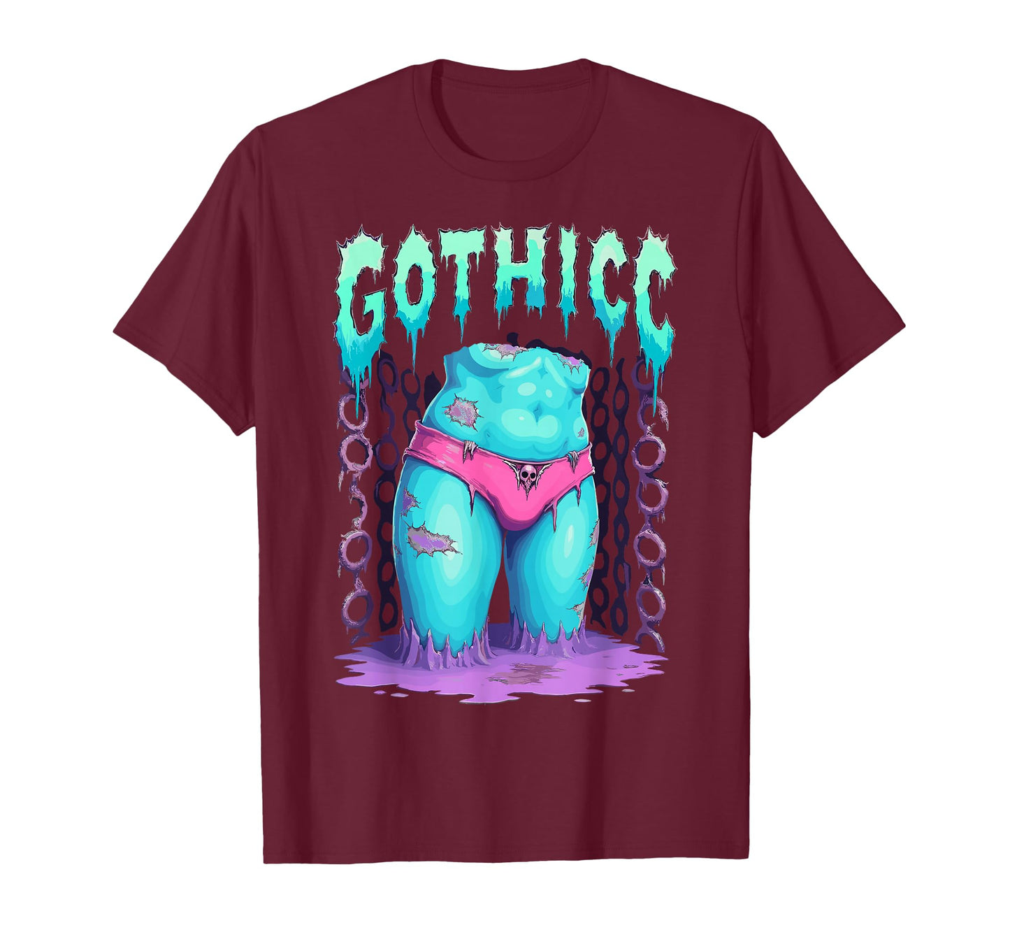 Creepy Gothicc Zombie Body Kawaii Pastel Goth Occult Art T-Shirt