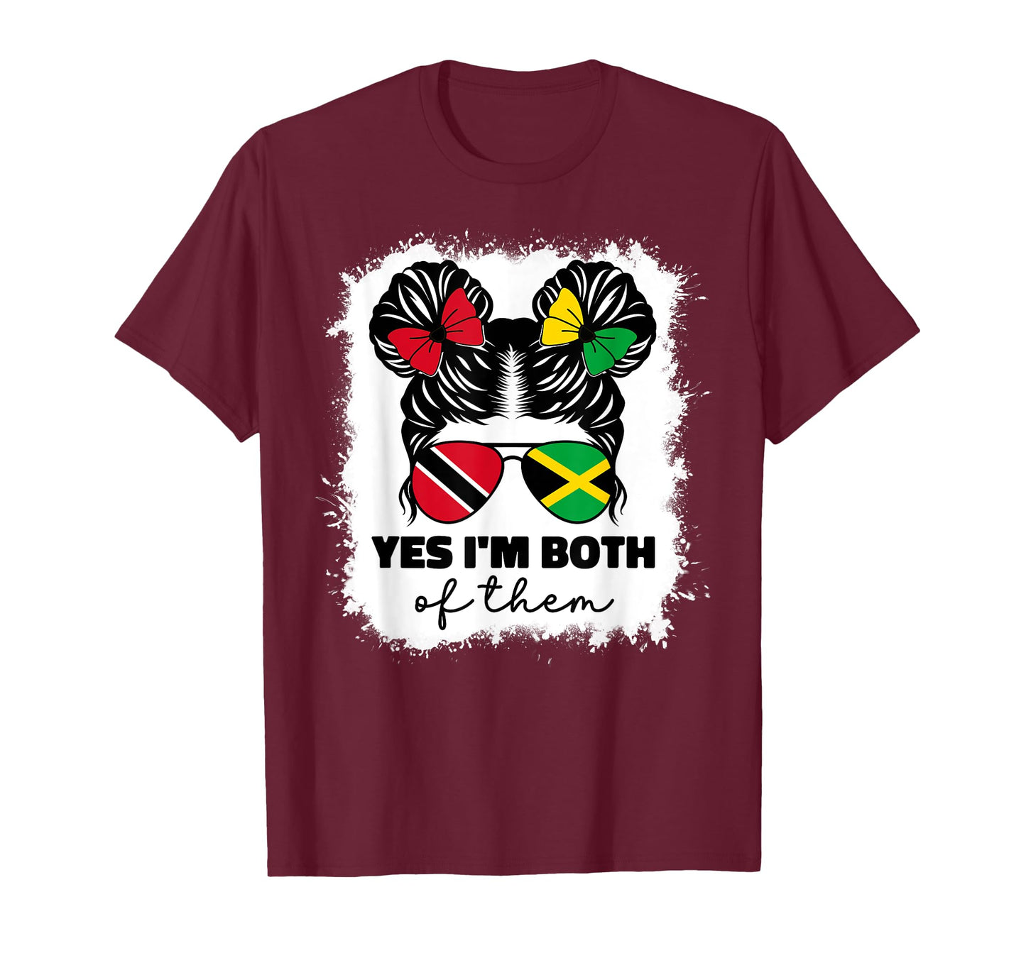Half Jamaican Trinidadian Jamaica Flag Trinidad Kids Girls T-Shirt