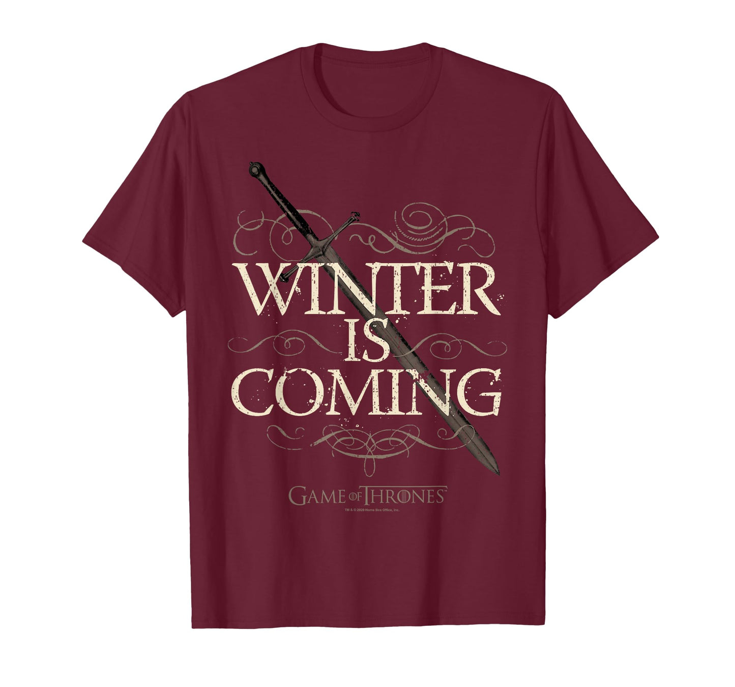 Game Of Thrones Winter Is Coming Text T-Shirt