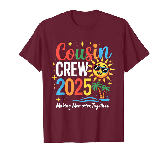 Cousin Crew 2025 Summer Vacation Beach Family Trip Matching T-Shirt