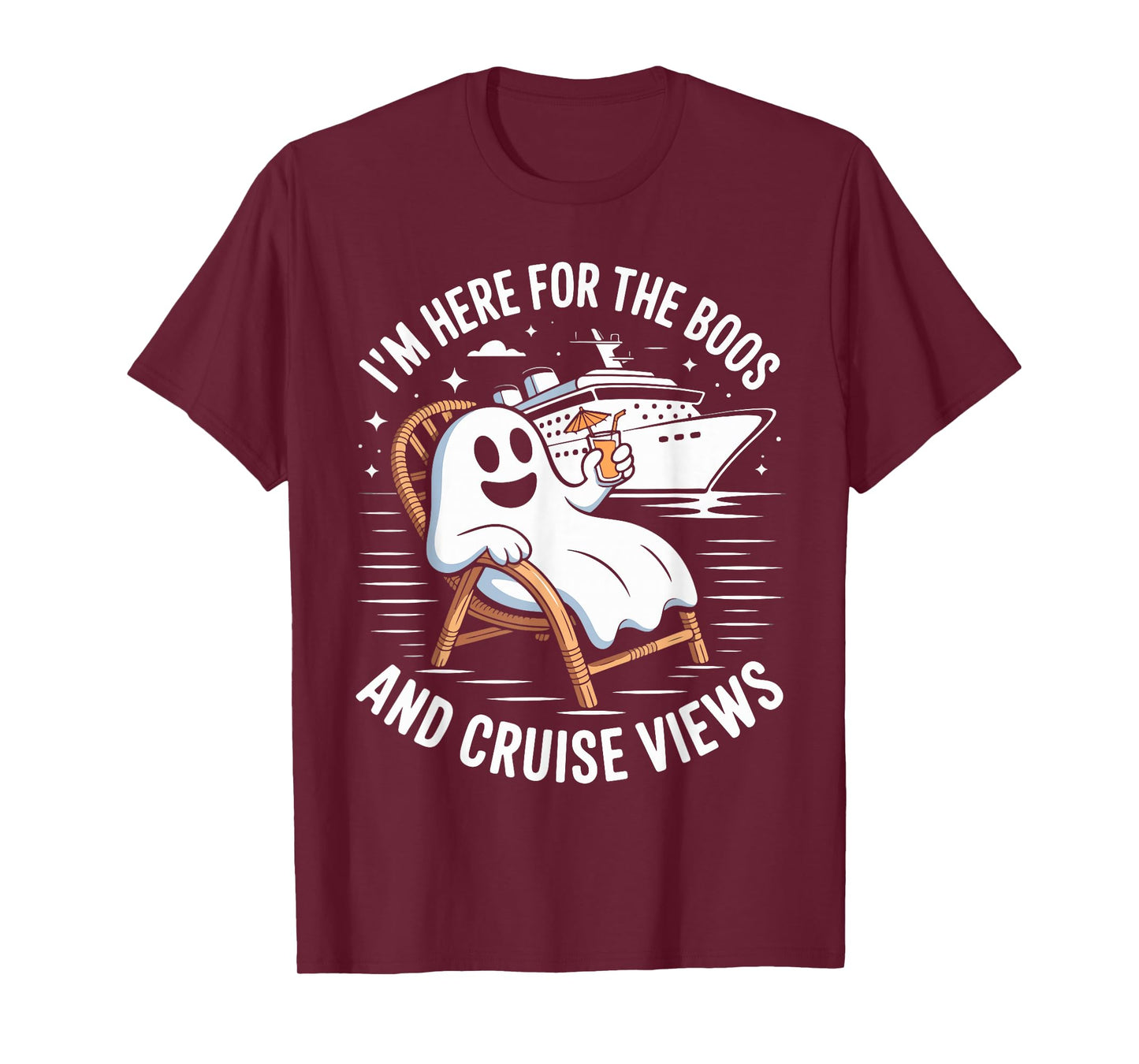 I'm Here For The Boos And Cruise Views Halloween Costume T-Shirt