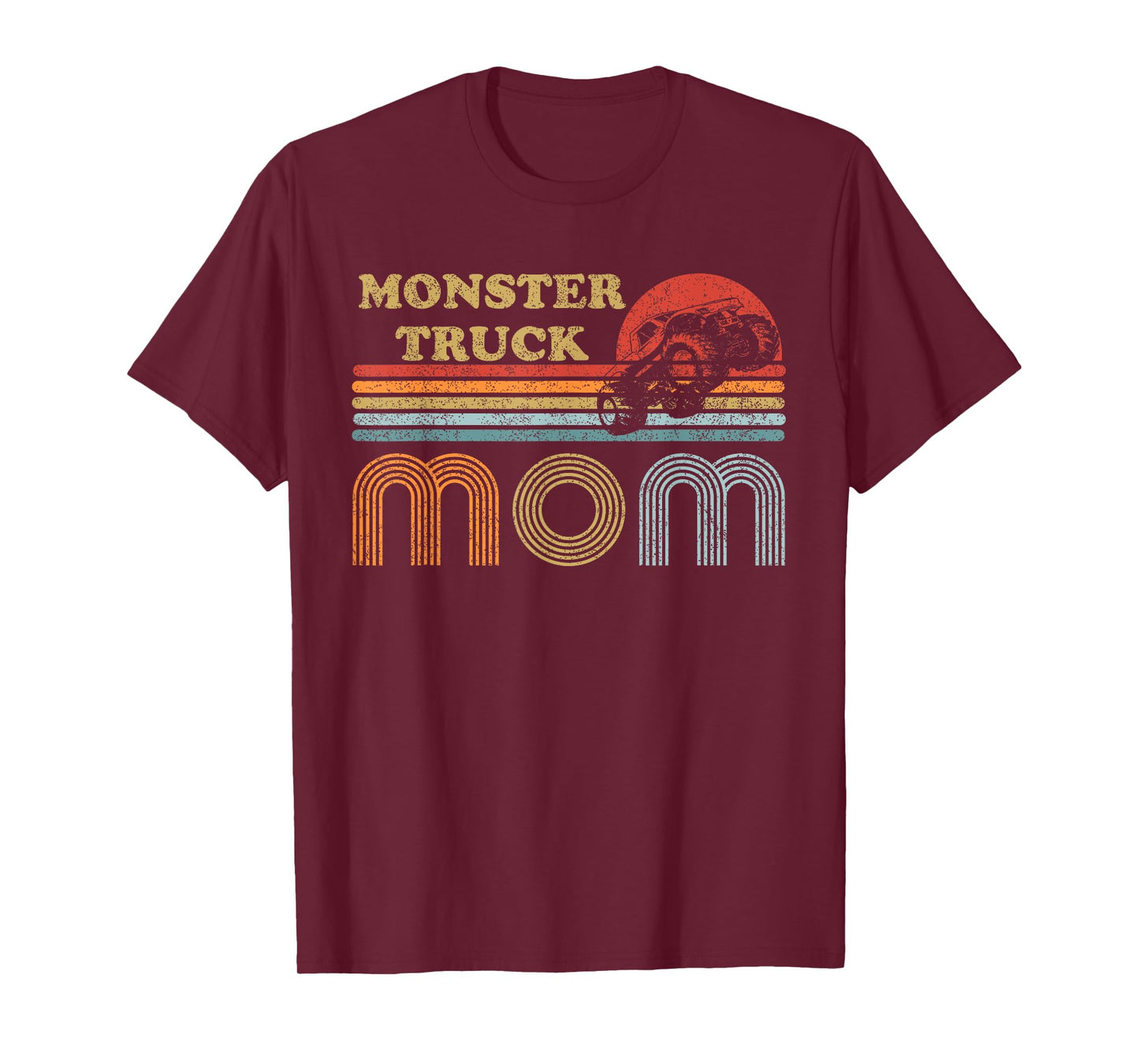 Monster Truck Mom Shirt Vintage Sunset Retro Horizon Lines T-Shirt