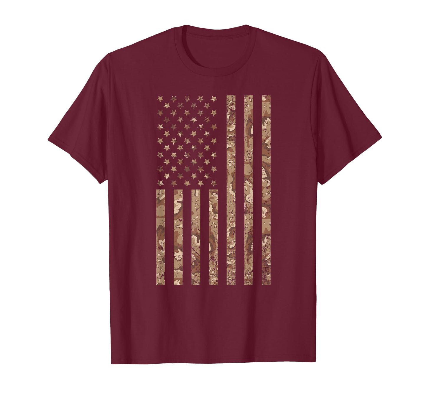 Desert Camo American Flag Military, Tactical Camouflage USA T-Shirt for Women Kids Men