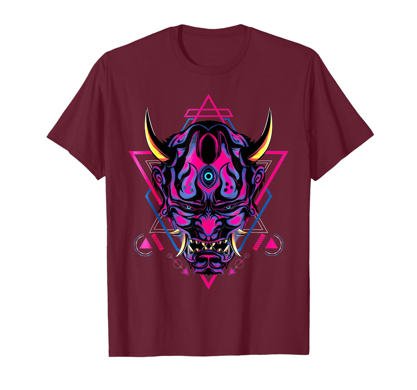 Samurai Demon Oni Akuma Mask Bushido Spirit Japanese T-Shirt