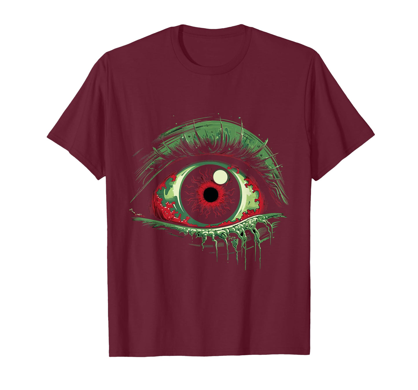 Large and Green Eyeball Creepy T-Shirt