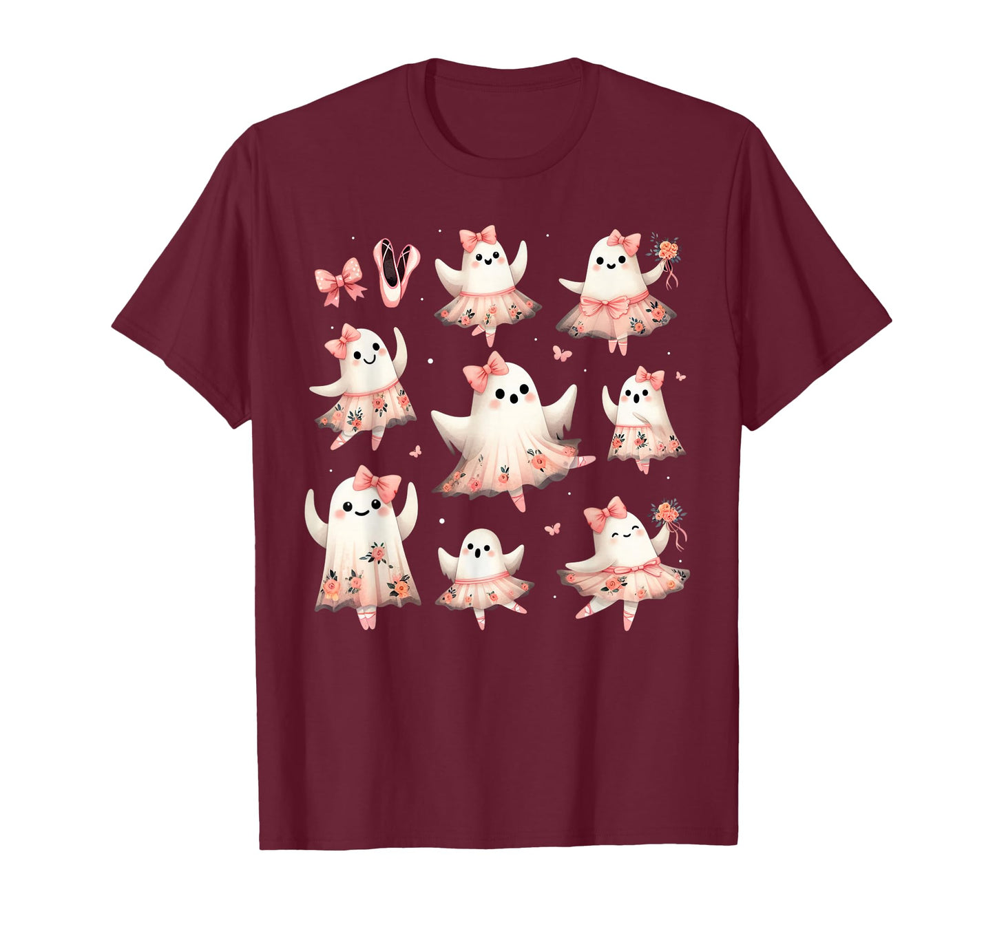 Ballet Ghost Ballet Dancer Spooky Dance Teacher Halloween T-Shirt