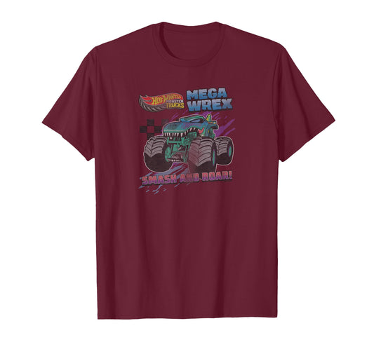 Hot Wheels Monster Trucks Mega Wrex Smash Roar T-Shirt