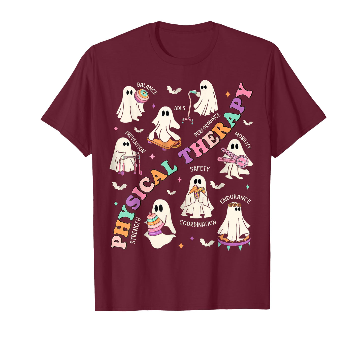 Cute Ghost Physical Therapy PT Physical Therapist Halloween T-Shirt
