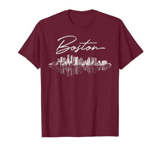 Boston Skyline for Women Men Girls & Boys T-Shirt