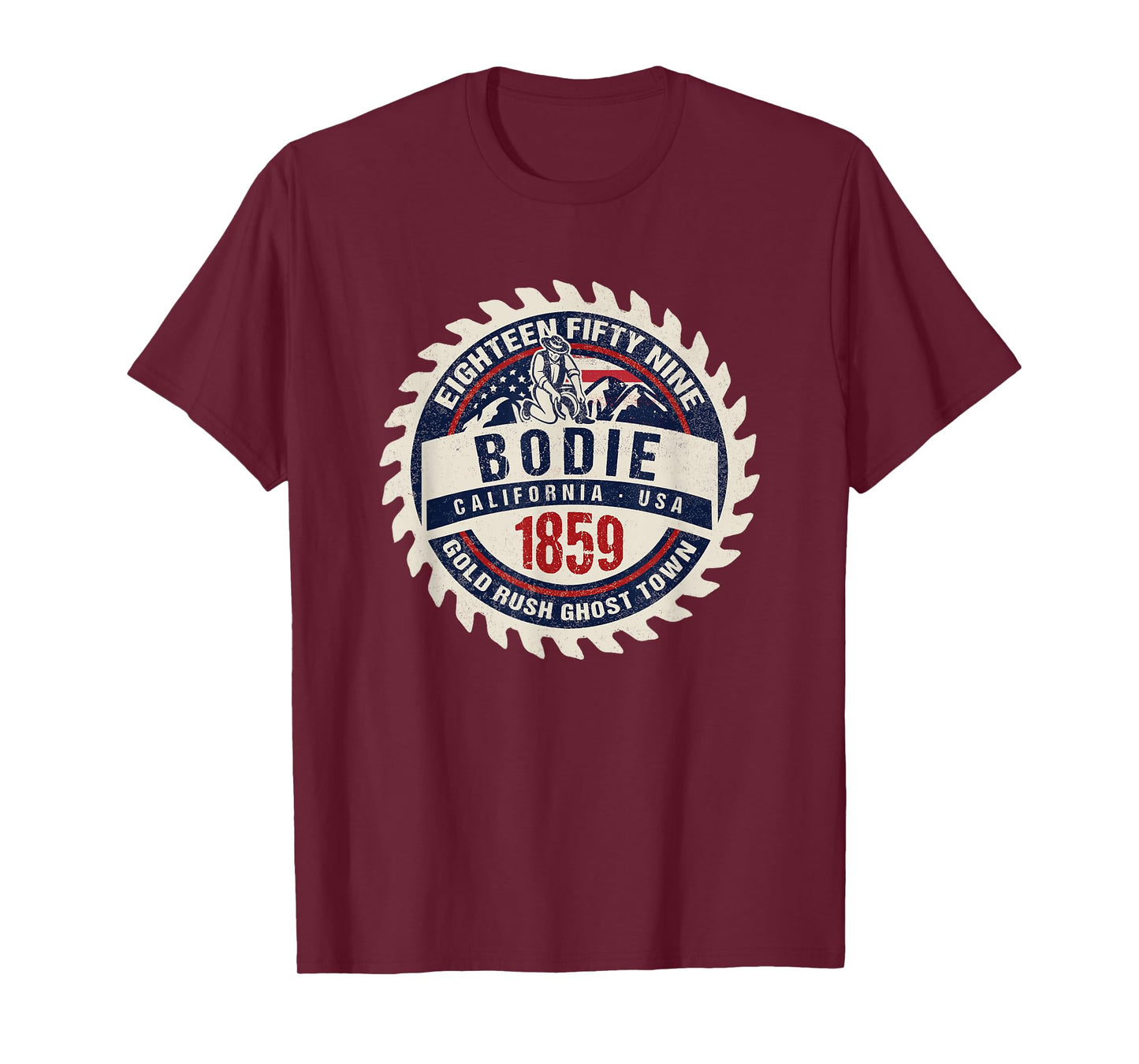 Bodie California USA Historic Gold Rush Town Souvenir T-Shirt