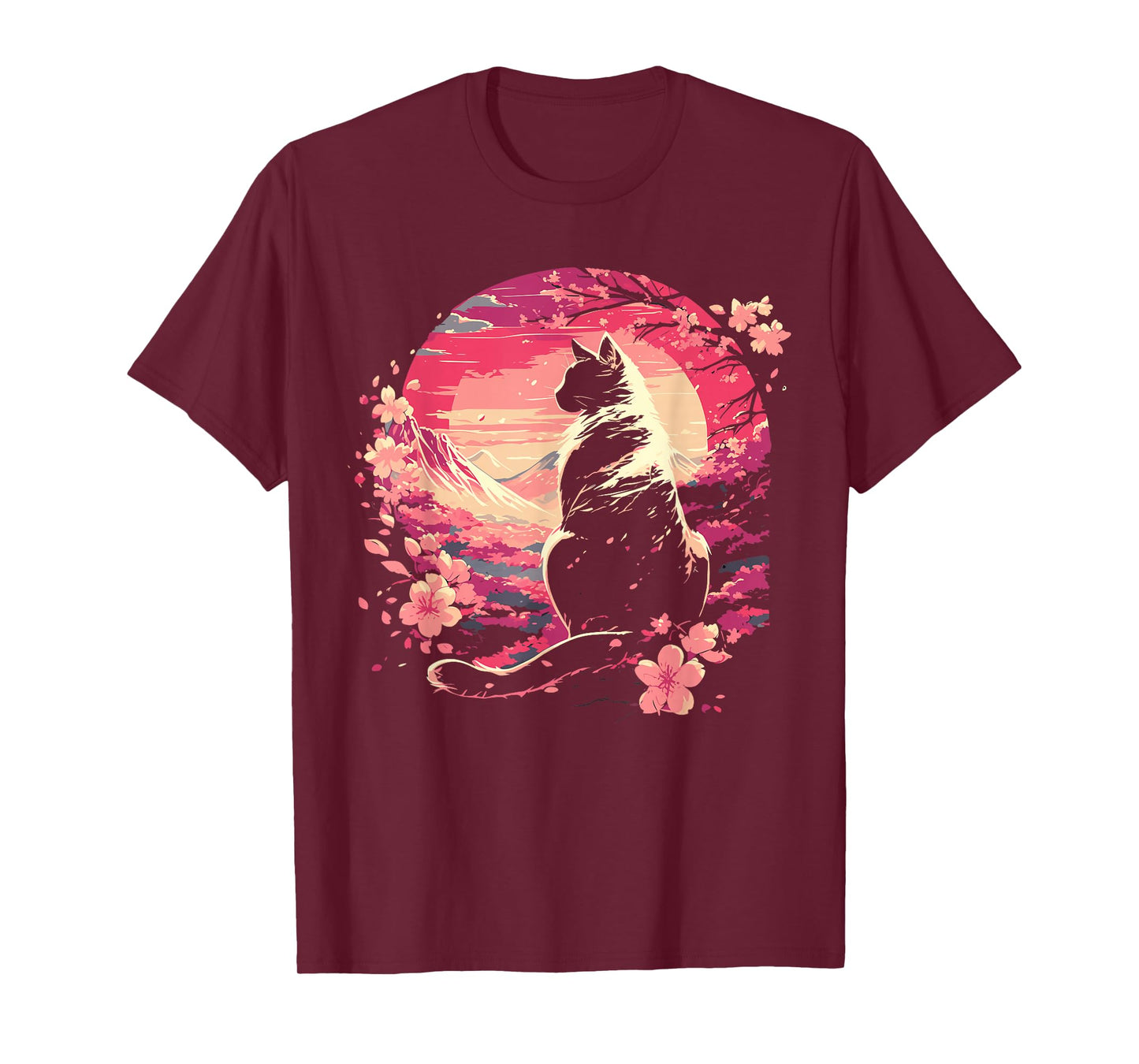 Kawaii Cat Anime Japanese Retro Men Women Kids Funny Cat T-Shirt