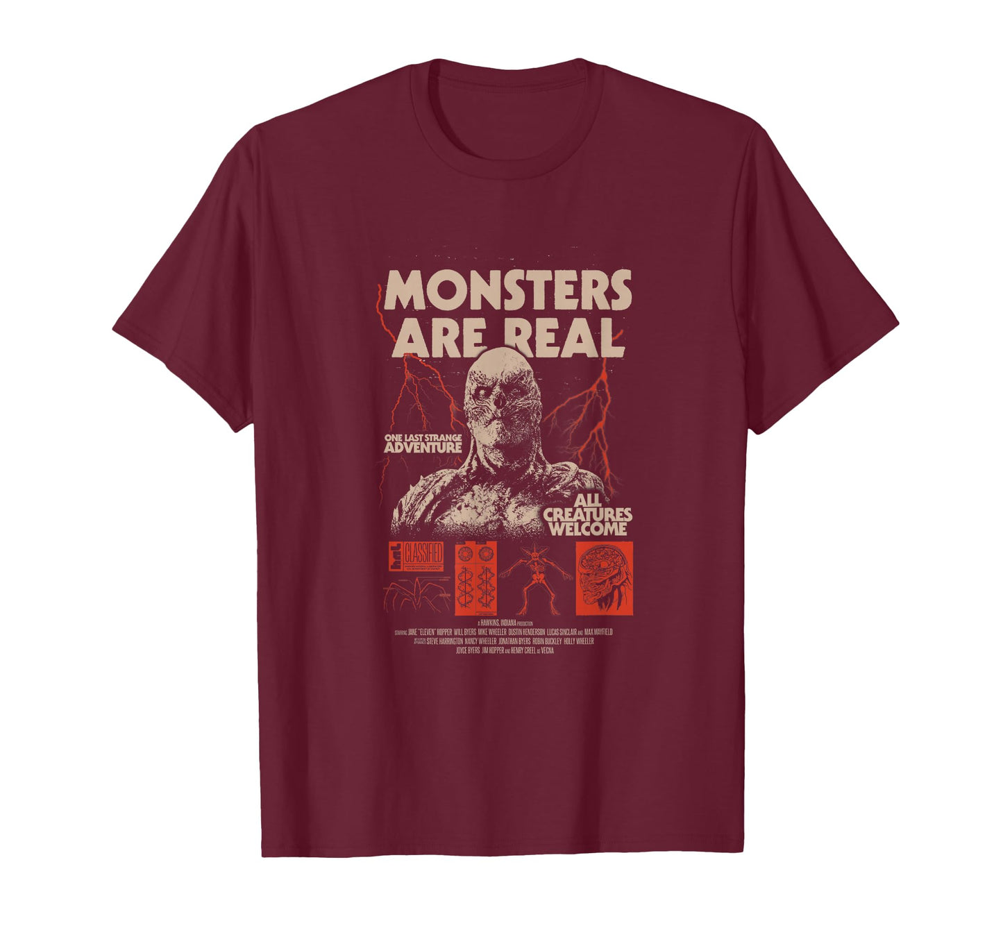 Stranger Things Monsters are Real Vecna Distressed Poster T-Shirt