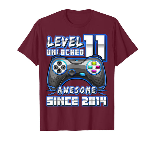 11th Birthday Boy Level 11 Gamer 11 Year Video Game Party T-Shirt