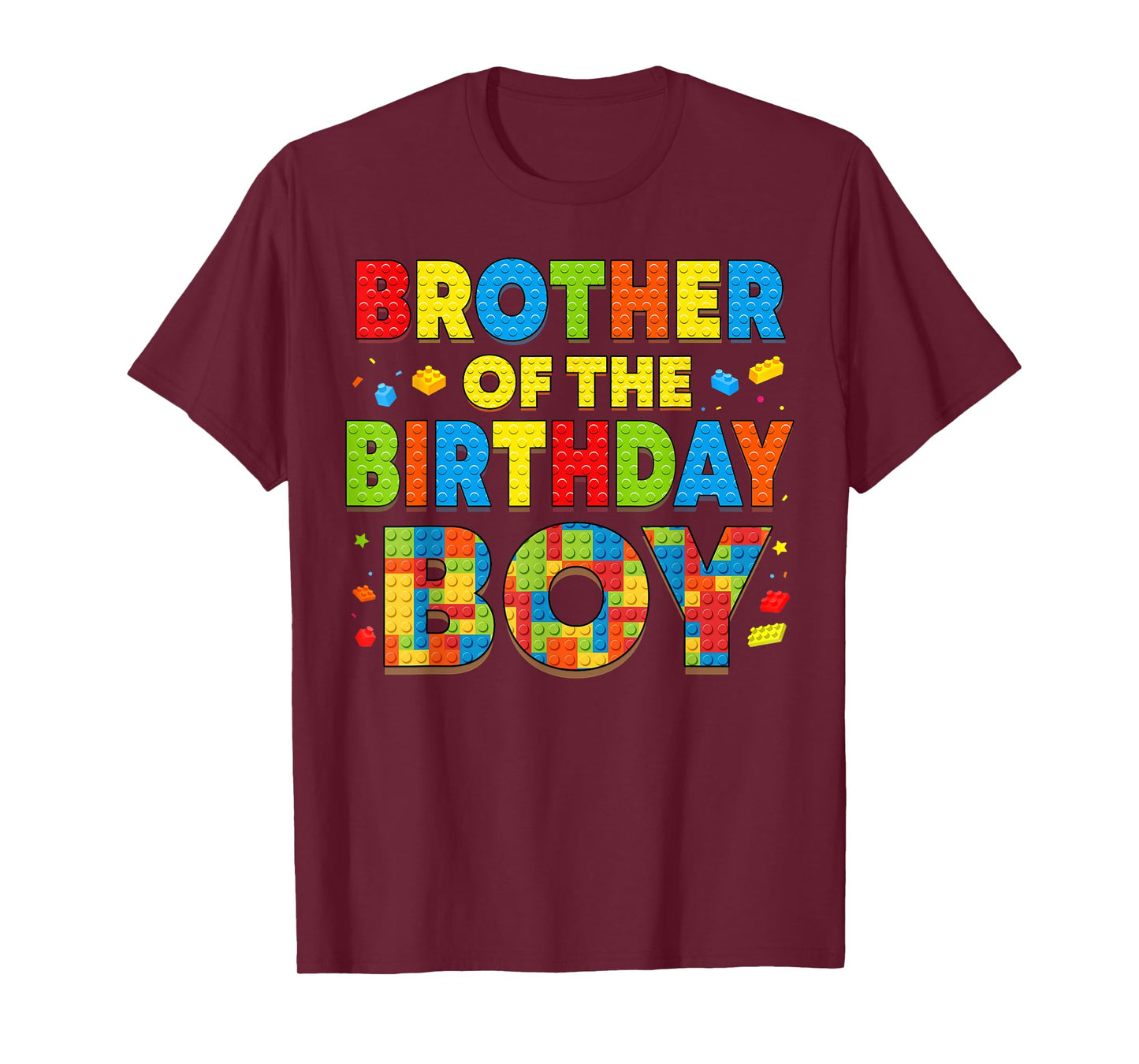 Brother Of The Birthday Boy Building Block Birthday Family T-Shirt