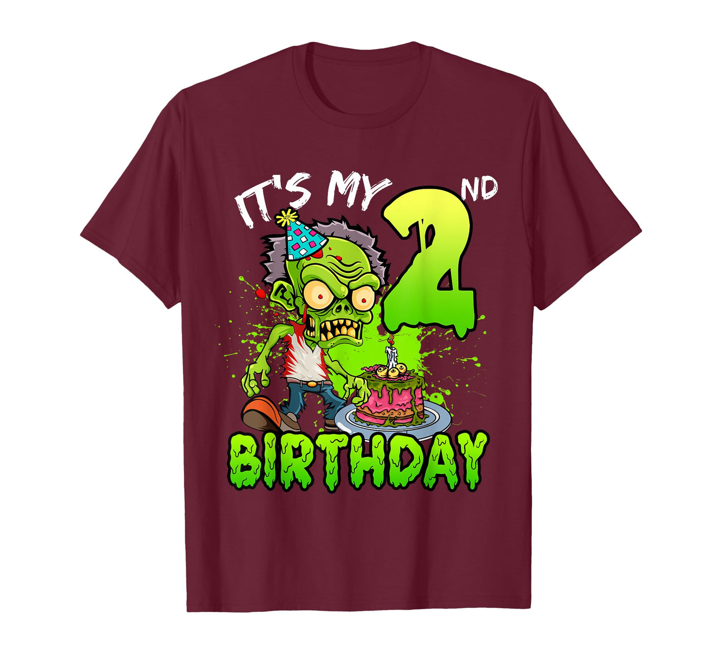 It's My 2nd Birthday Zombie Lover 2 Year Old Boys Girls T-Shirt