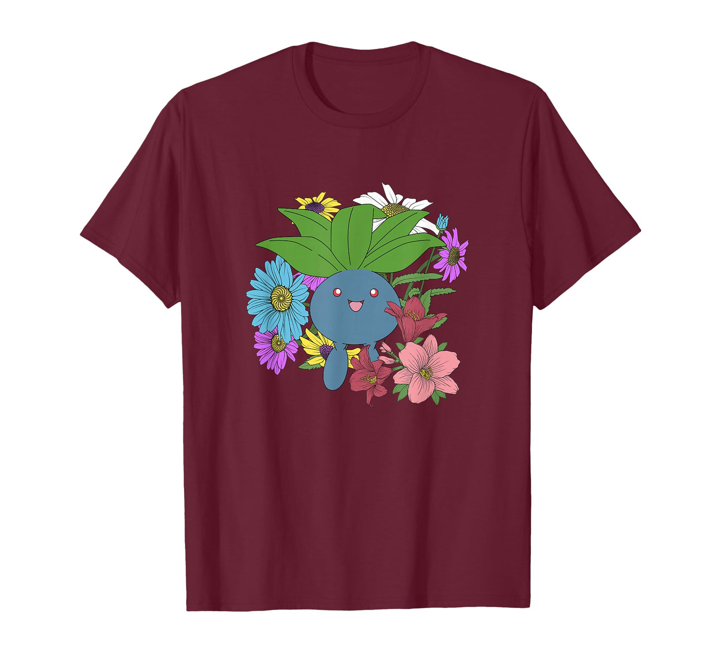 Pokémon Cute Oddish Among The Flowers Portrait T-Shirt