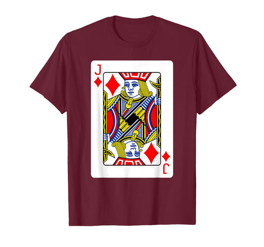 Jack Of Diamonds Playing Card Group Costume Poker Player T-Shirt