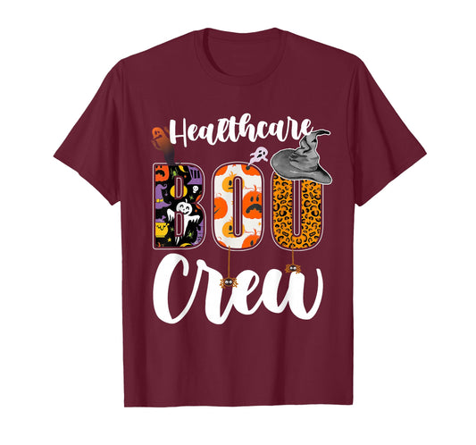 Healthcare Boo Crew Halloween Matching Home Health Aide T-Shirt