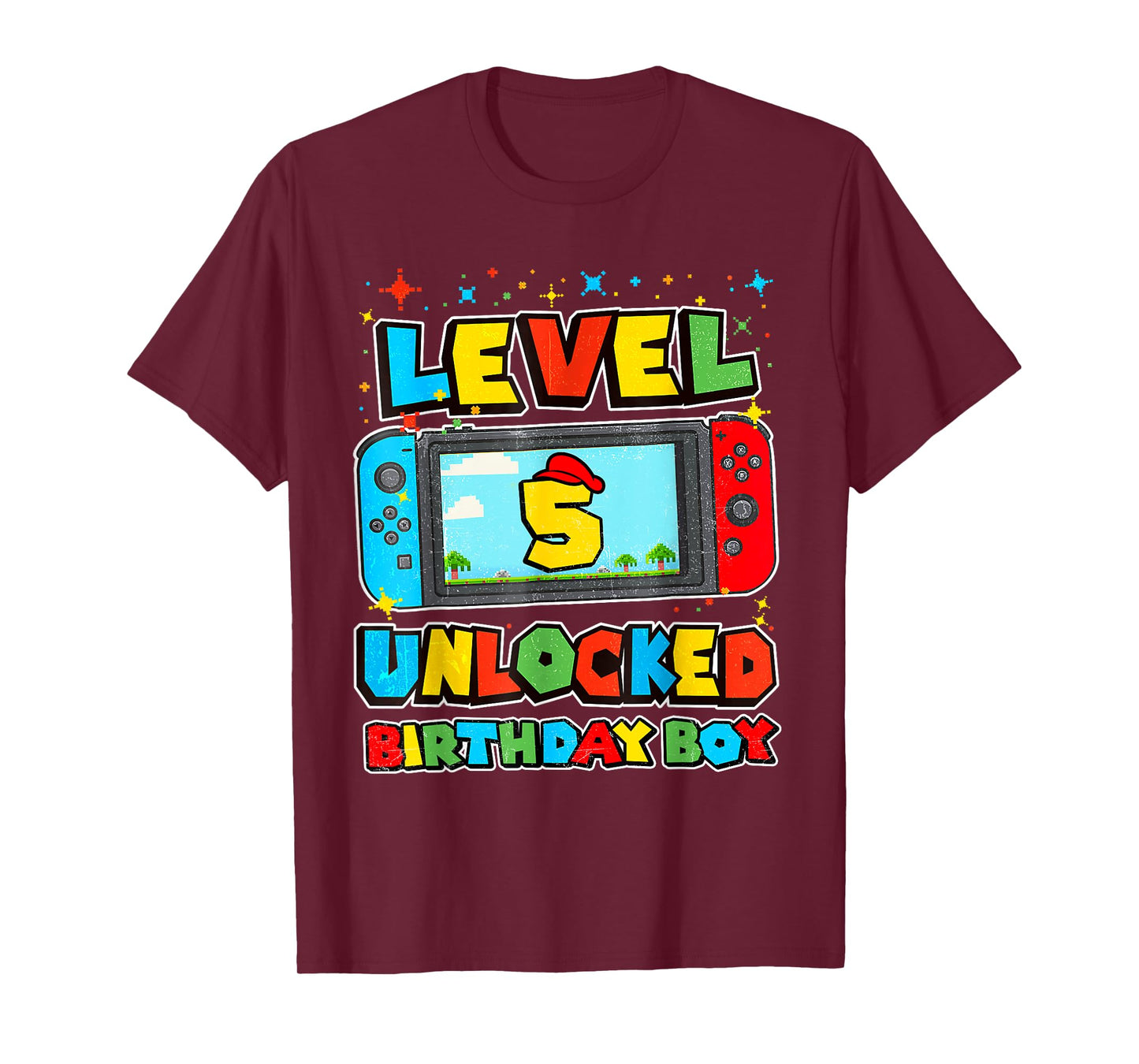 Level 5 Unlocked Birthday Boy Happy 5th Birthday Videos Game T-Shirt