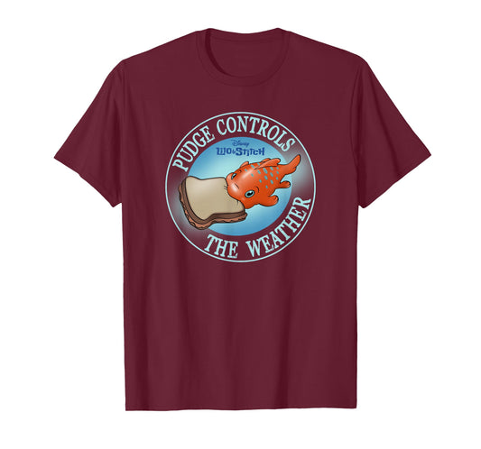 Disney Lilo & Stitch Pudge Controls The Weather Poster T-Shirt