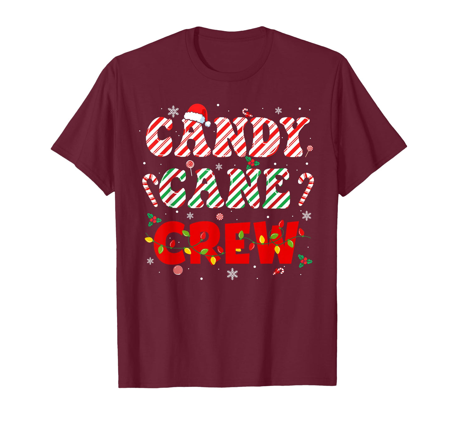 Candy Cane Crew Funny Christmas Holiday Family Men Women Kid T-Shirt