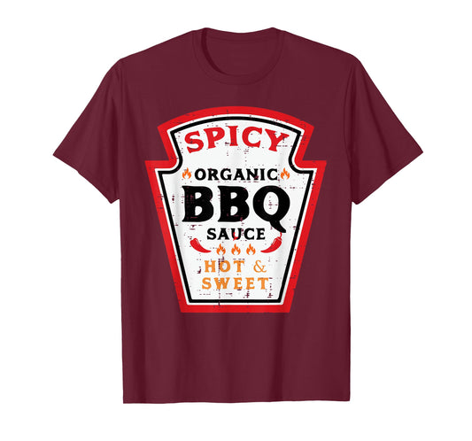 Halloween Spicy BBQ Sauce Funny Food Costume Men Women Kids T-Shirt