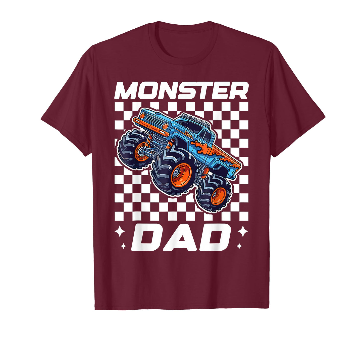 Monster Truck Dad of Birthday Boy Family Matching Party T-Shirt