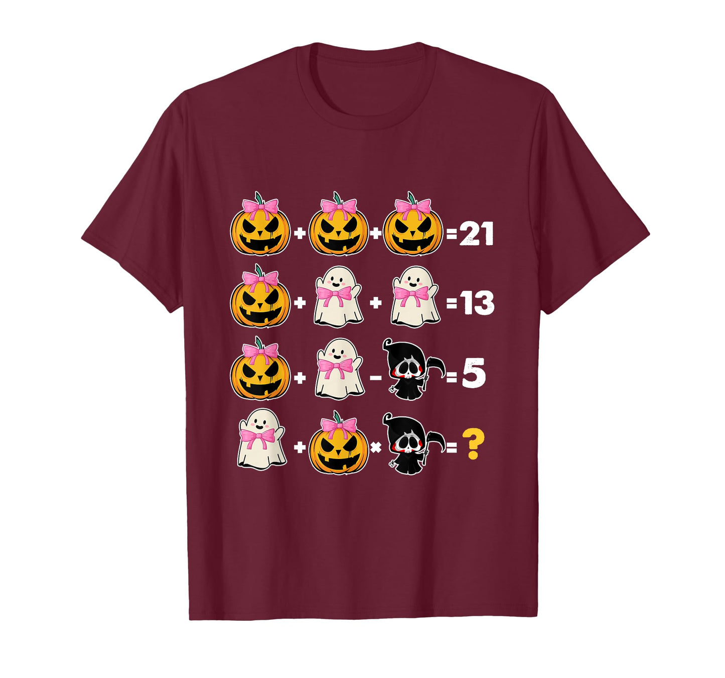 Halloween Math Teacher Men Women Order Of Operations T-Shirt