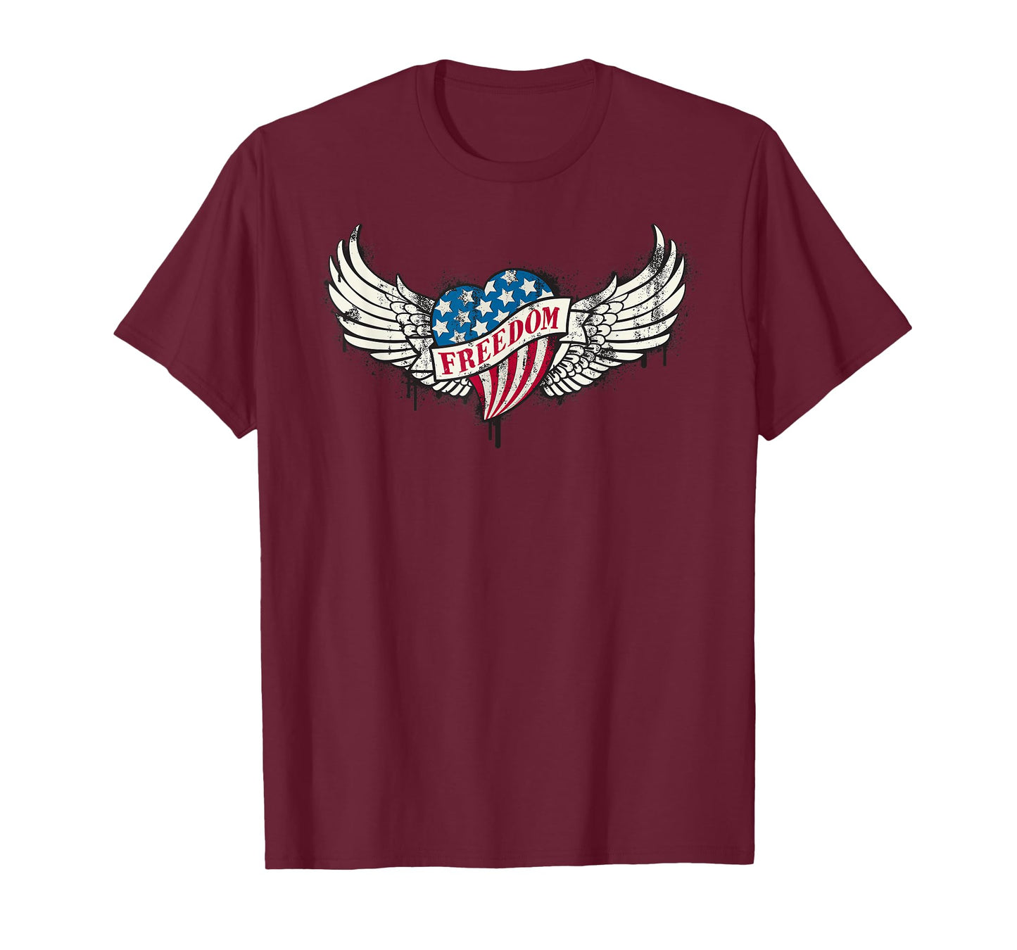 Vintage Let Freedom Ring US Flag Eagle Patriotic 4th of July Women Kids Men T-Shirt