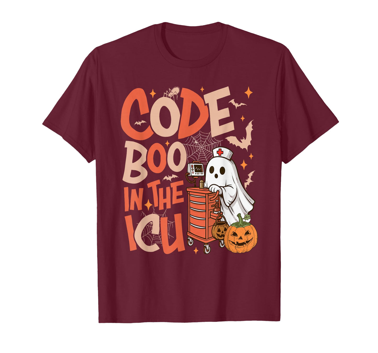 Ghost Code Boo in The ICU Nursing Nurse Halloween Costume T-Shirt