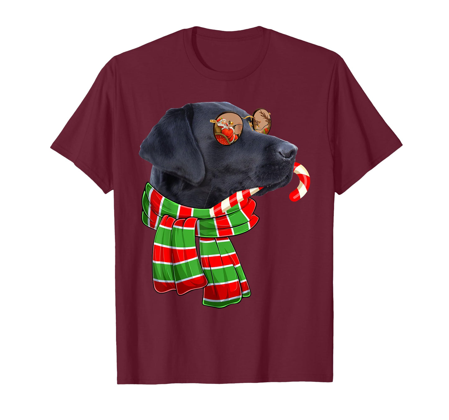 Black Lab Labrador Dog Owners Christmas Xmas Holiday Party T-Shirt