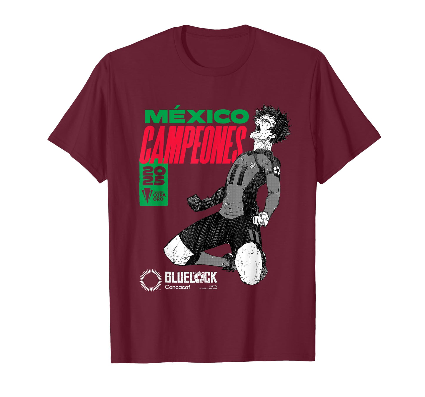 2025 CONCACAF vs Blue Lock Mexico Gold Cup Champions T-Shirt