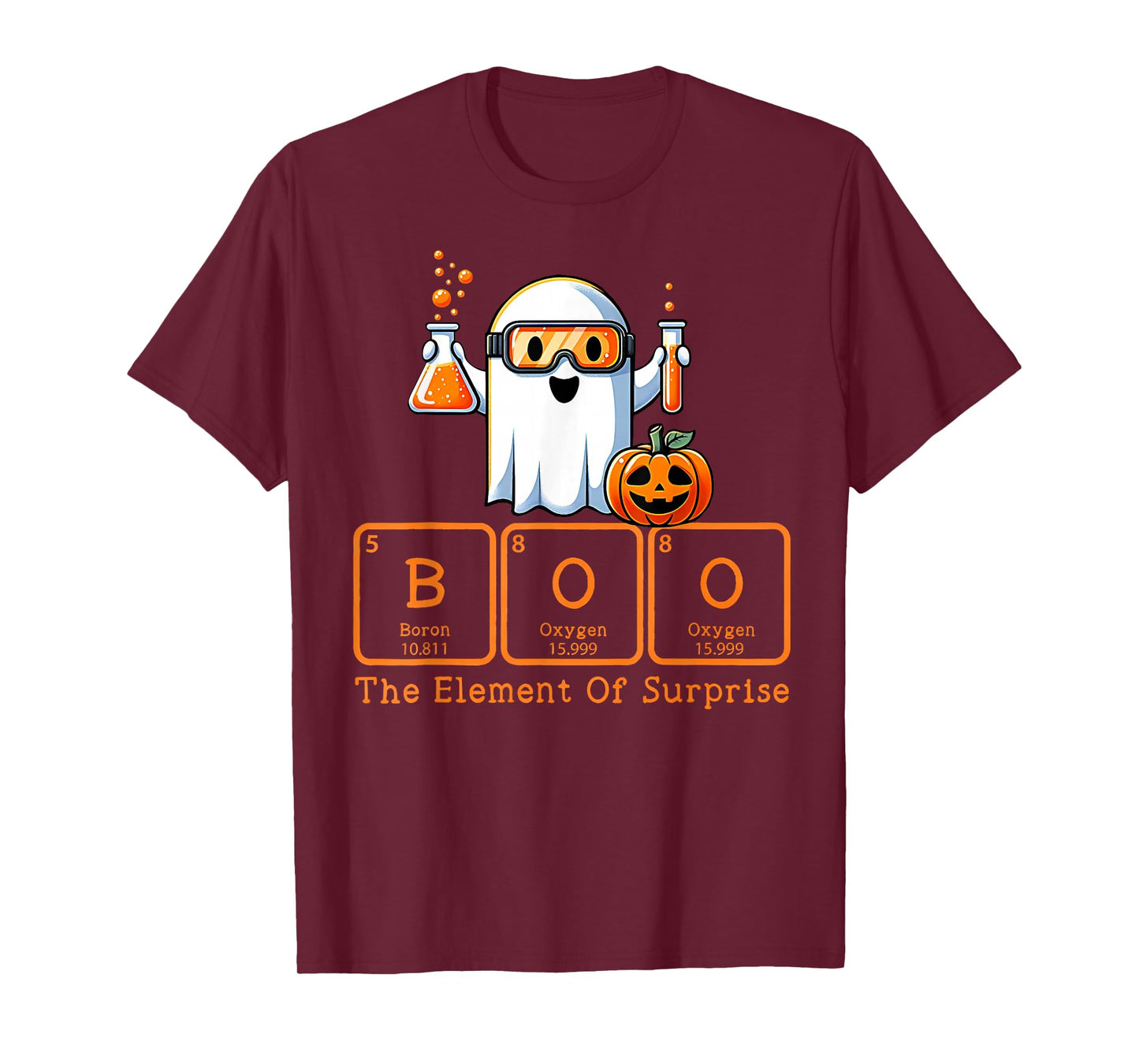 Chemistry Boo The Element of Surprise Cute Chemist Halloween T-Shirt