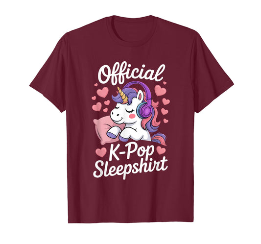 K-Pop Unicorn Official K-Pop Sleep T-Shirt