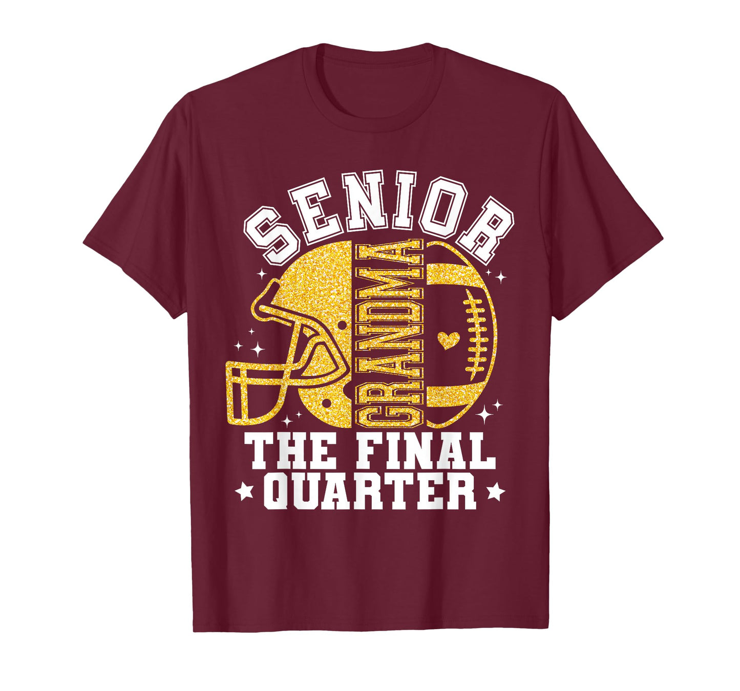 Cute Senior Football Grandma The Final Quarter 2026 Game Day T-Shirt