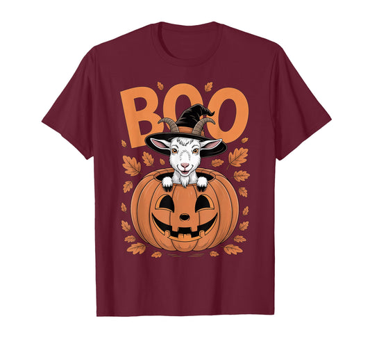 Goat Costume on Pumpkin Halloween Goat T-Shirt