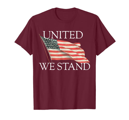 United We Stand American Flag Tee Patriotic USA FLAG T-shirt T-Shirt