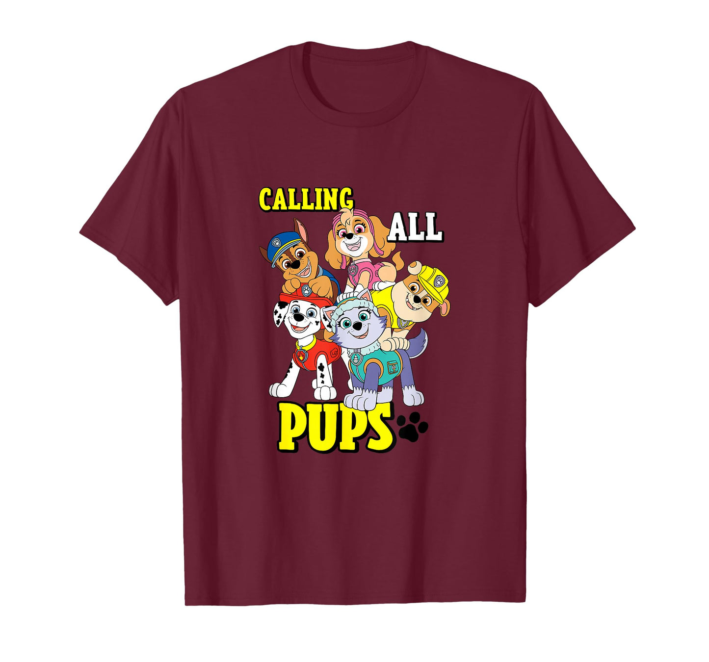 Paw Patrol Calling All Pups Team Group Graphic T-Shirt